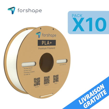 Pack x10 PLA+ Blanc Forshape Premium - 1.75mm - 10Kg