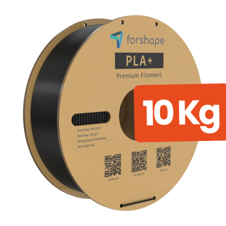 Pack x10 PLA+ Noir Forshape Premium - 1.75mm - 10Kg