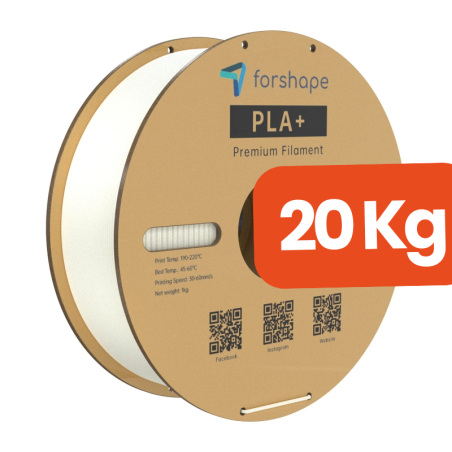 Pack x20 PLA+ Blanc Forshape Premium - 1.75mm - 20Kg