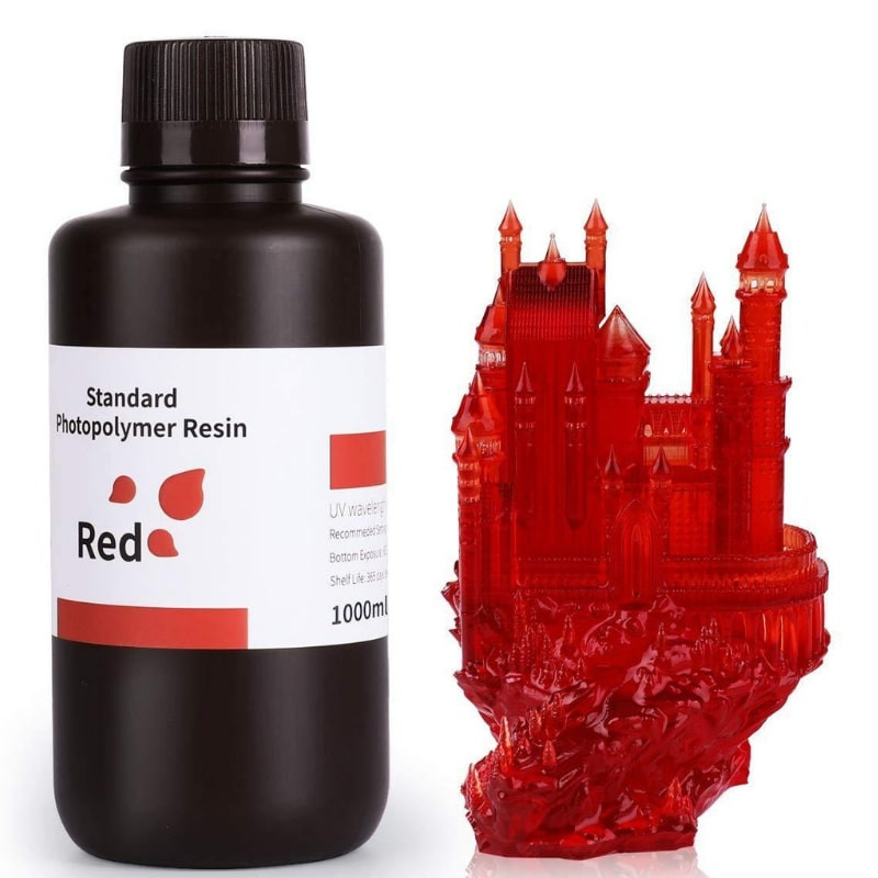 Résine standard Rouge Elegoo - 1000 ml - Polyfab3D