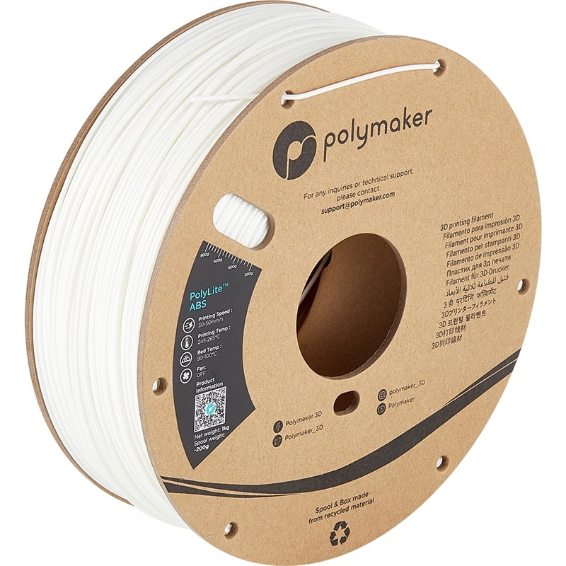 PolyLite ABS Blanc - 1.75mm - 1 kg