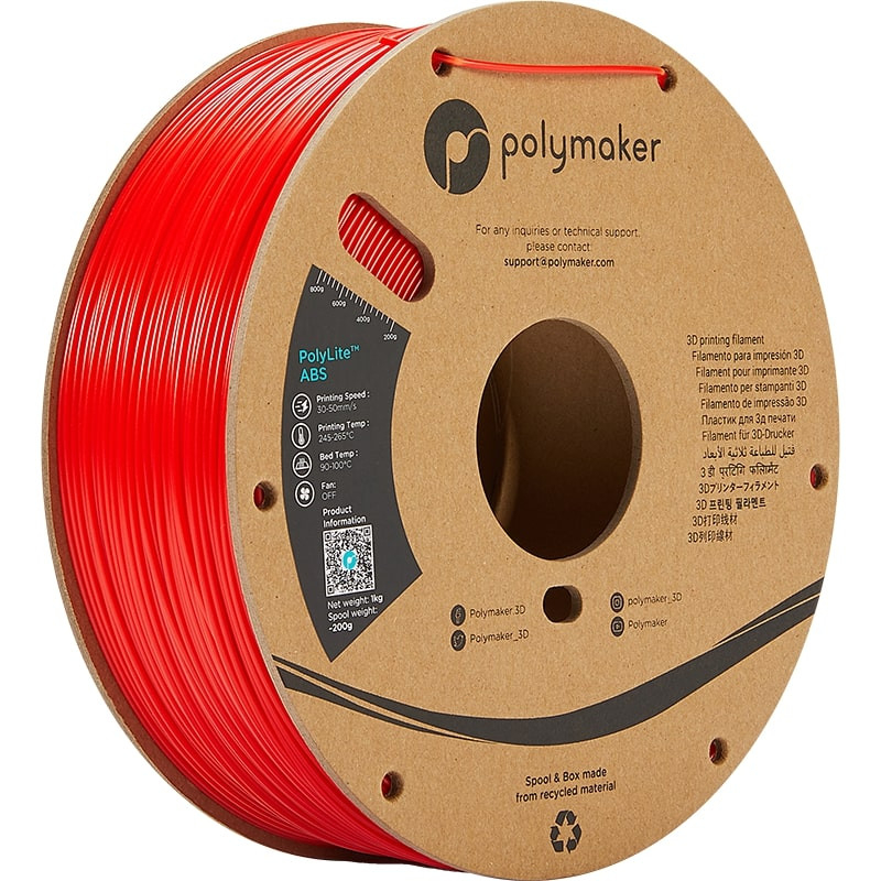 Filament 3D PLA Translucide 1 Kg Rouge 1.75mm