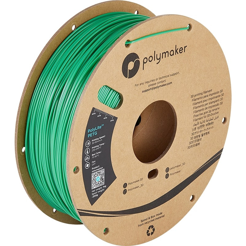 PolyLite PETG Vert - 1.75mm - 1 kg