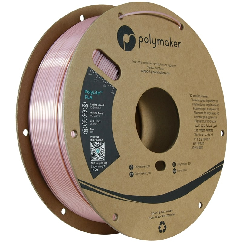 Achat Polylite Silk PLA Rose Gold - 1.75mm - 1 kg - Polyfab3D