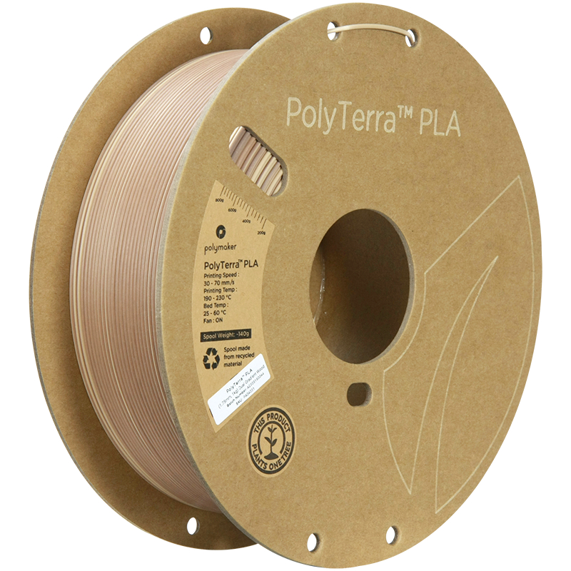 PolyTerra PLA Dual Gradient Wood (Bois) - 1.75mm - 1 kg - Polyfab3D