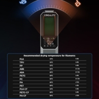Creality Space Pi Filament Dryer - ajustement des températures